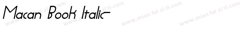 Macan Book Italic字体转换